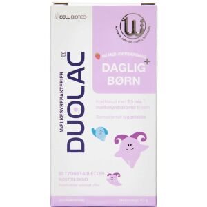 Duolac Daglig+ Børn tyggetabletter, 60 stk (Udløb: 05/2023)